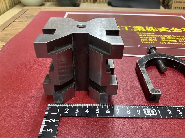 榮製機 NEOTEC MB503 寸法70×70×H60mm 38/20mm 精密Vブロック