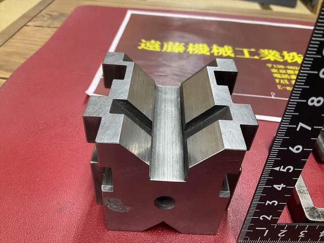 榮製機 NEOTEC MB503 寸法70×70×H60mm 38/20mm 精密Vブロック