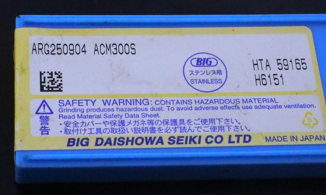 大昭和精機 BIG ARG250904 ACM300S 未使用 チップ