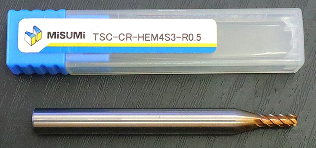 ミスミ TSC-CR-HEM4S3-R0.5 超硬ラジアスエンドミル