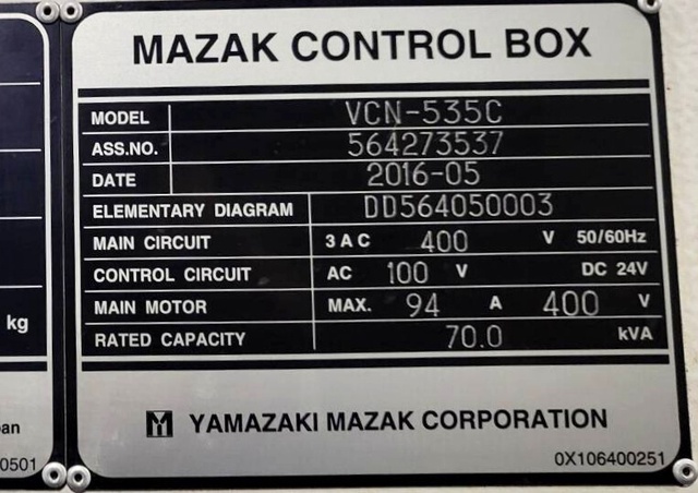 ヤマザキマザック VCN535C 立マシニング(BT50)