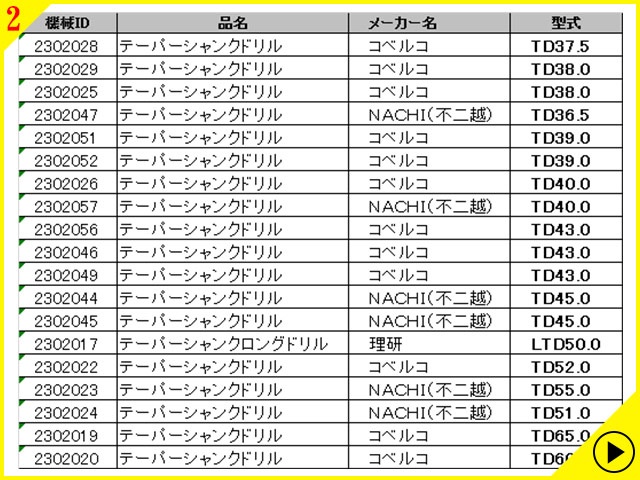 KOBELCO TD37.5 テーパーシャンクドリル