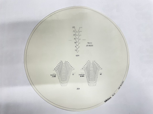 ミツトヨ NO.22 投影機用フィルムチャート