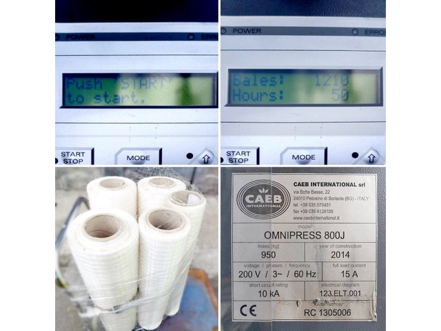 日本包装機械 OMNIPRESS 800J ロール状屑類圧縮減容機